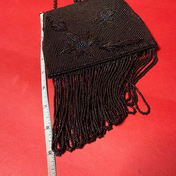 Vintage Beaded Fringe Evening Bag & 3D Cannes Cinema Art Plaque – Unique Gift - Picture 4 of 12